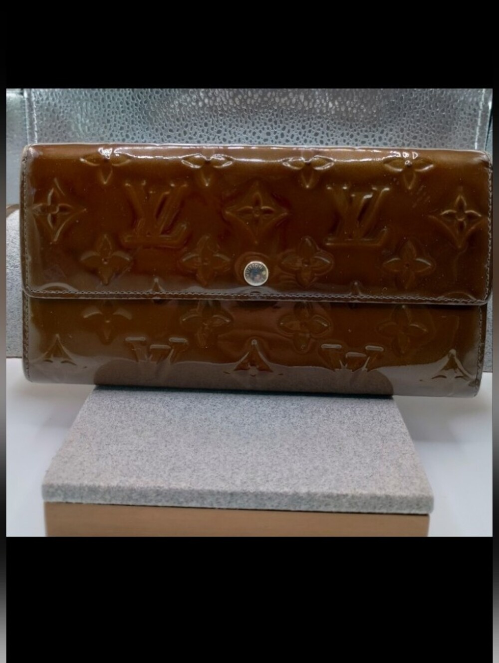Louis Vuitton Brown Vernis Patent Monogram Continental Wallet